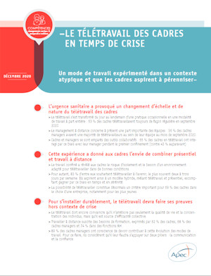 Le télétravail des cadres en temps de crise