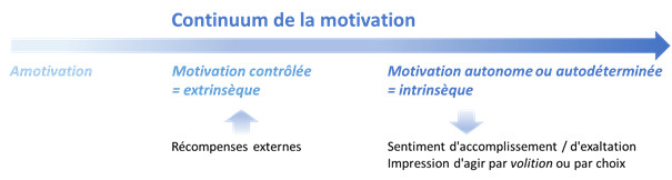 continuum de motivation de la theorie de lautodetermination sdt self determination theory formulee par deci ryan 1985 1991