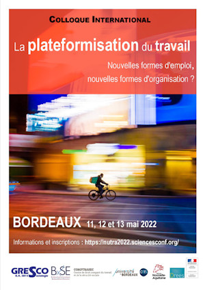 nutra 2022 la plateformisation du travail nouvelles formes d'emploi, nouvelles formes d'organisation 300x482